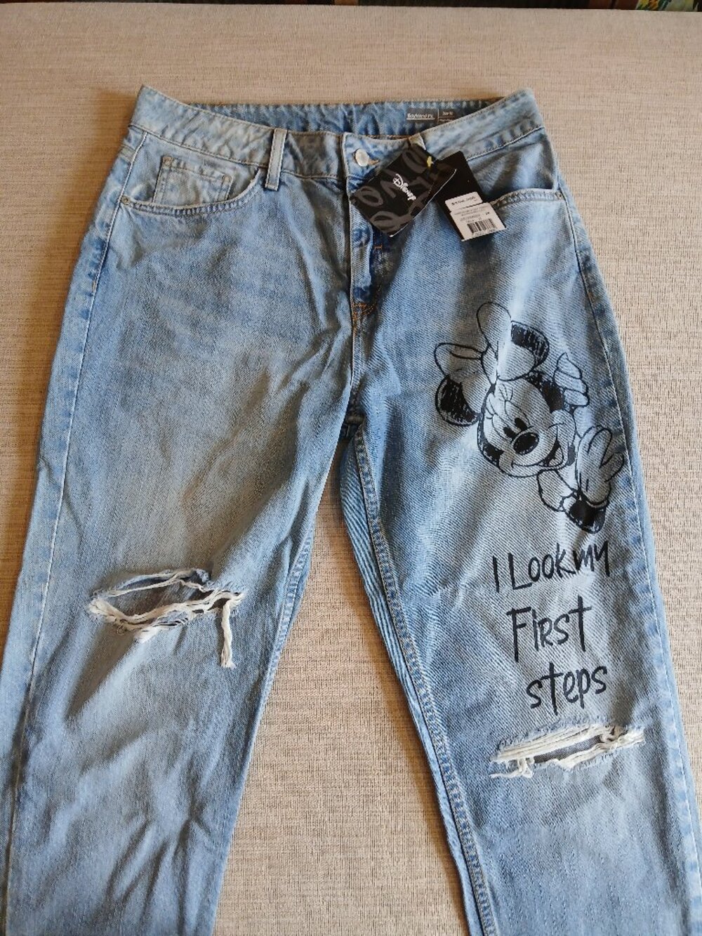 NWT Rare Deadstock KOAJ Disney Minnie Mouse High Rise Boyfriend Jeans 10